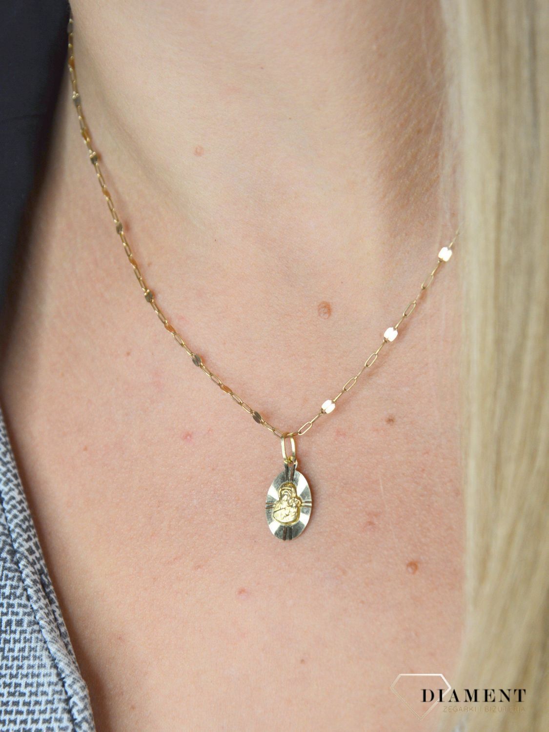 Złoty łańcuszek 585 o szerokości 2 mm DIA-LAN-1242-585 2mm.jpg